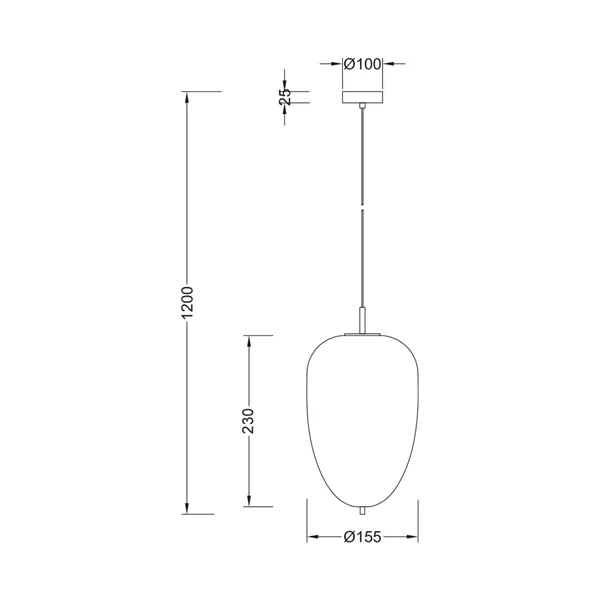 BRY-S011R-1H-1xE14-OPL-BLC-PENDANT LIGHT