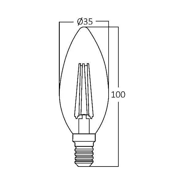 BRY-ADVANCE-4W-E14-C35-CLR-DIM-2700K-LED BULB