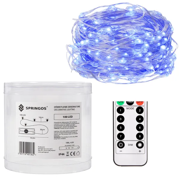 Ziemassvētku lampiņas uz baterijām Springos CL0103 9,9 m