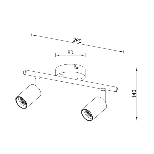 BRY-G003C-2H-2xE27-BLC-CEILING LIGHT