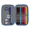 Dvigubo pieštuko dėklas RCD Espanyol Mėlyna Balta 12.5 x 19.5 x 4 cm (28 Dalys)
