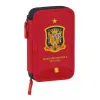 Double Pencil Case RFEF M854 Red 12.5 x 19.5 x 4 cm (28 Pieces)