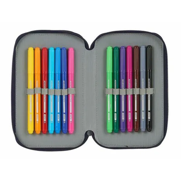 Double zīmuļu futrālis RFEF M854 Sarkans 12.5 x 19.5 x 4 cm (28 Daudzums)