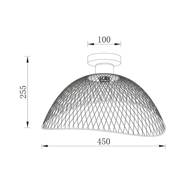 BRY-W006C-1H-1xE27-BLC-CEILING LIGHT