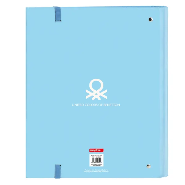 Ring binder Benetton Sequins Light Blue 27 x 32 x 3,5 cm