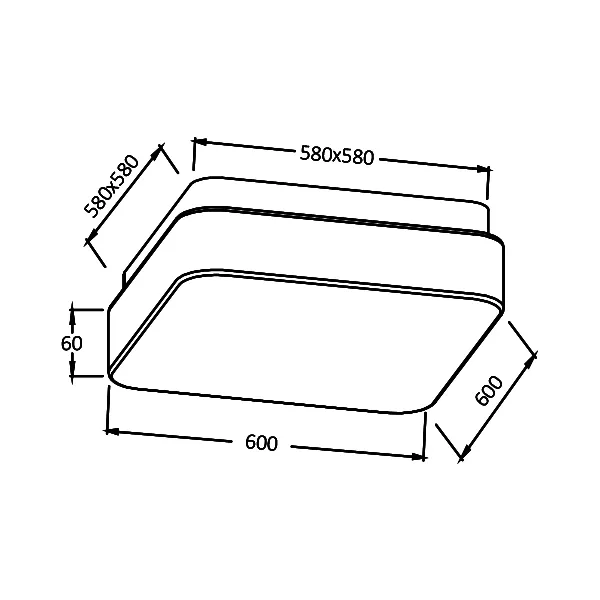 BRY-JADE-S-SQR-D600-50W-3IN1-IP20-CEILING FIXTURE