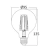 BRY-ADVANCE-6W-E27-G95-AMB-DIM-2200K-LED BULB