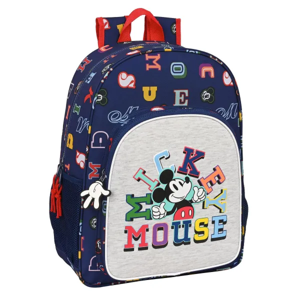 Mokyklinis krepšys Mickey Mouse Only One Tamsiai mėlyna 33 x 42 x 14 cm