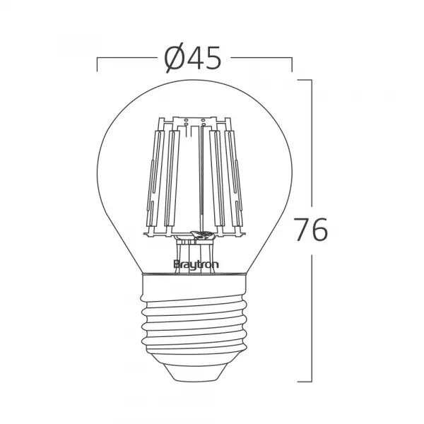 BRY-ADVANCE-4W-E27-G45-CLR-2700K-LED BULB