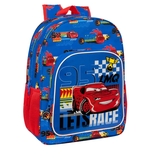 Koululaukku Cars Race ready Sininen 33 x 42 x 14 cm