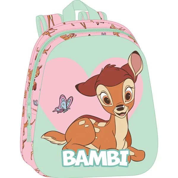 Koululaukku Clásicos Disney Vihreä Pinkki 27 x 33 x 10 cm