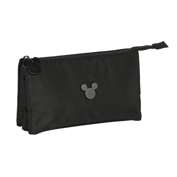 Тройной пенал Mickey Mouse Clubhouse Premium Чёрный 22 x 12 x 3 cm