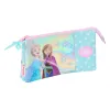 Triple Carry-all Frozen Cool days Violet Sky blue 22 x 12 x 3 cm