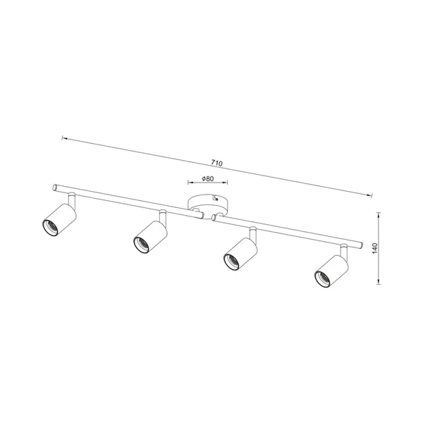 BRY-G003C-4H-4xE27-BLC-CEILING LIGHT