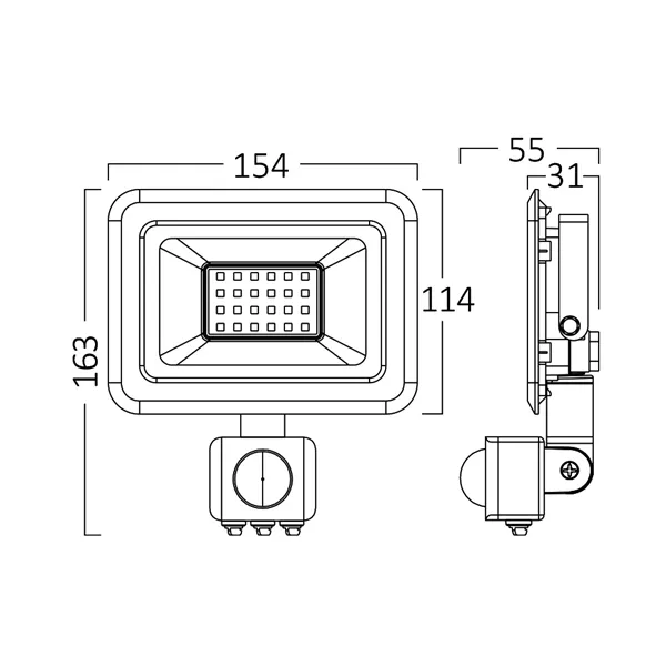 BRY-FLOOD-SC-30W-GRY-6500K-SNS-IP54-LED FLOODLIGHT