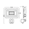 BRY-FLOOD-SC-30W-GRY-6500K-SNS-IP54-LED FLOODLIGHT