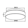 BRY-JADE-SR-RND-36W-RMT-IP20-CEILING FIXTURE