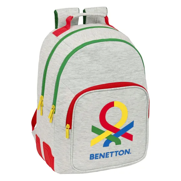 Koululaukku Benetton Pop Harmaa (32 x 42 x 15 cm)