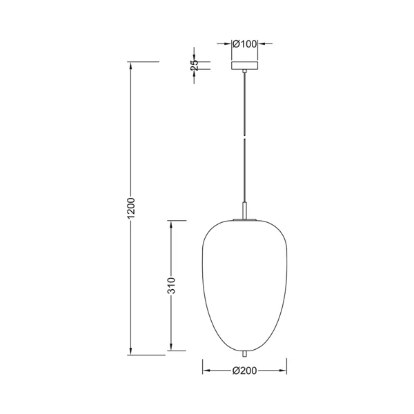 BRY-S011R-1H-1xE27-OPL-BLC-PENDANT LIGHT