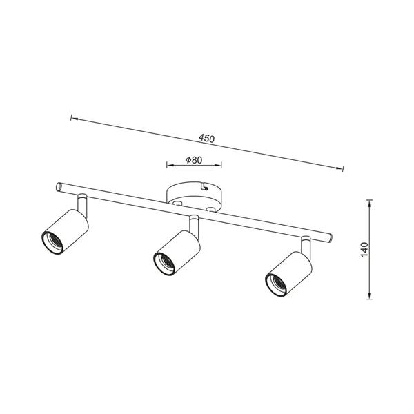 BRY-G003C-3H-3xE27-BLC-CEILING LIGHT