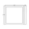 BRY-ALM-620x620-WHT-SURFACE FRAME