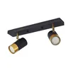 BRY-G002C-2H-2xGU10-GLD-BLC-CEILING LIGHT