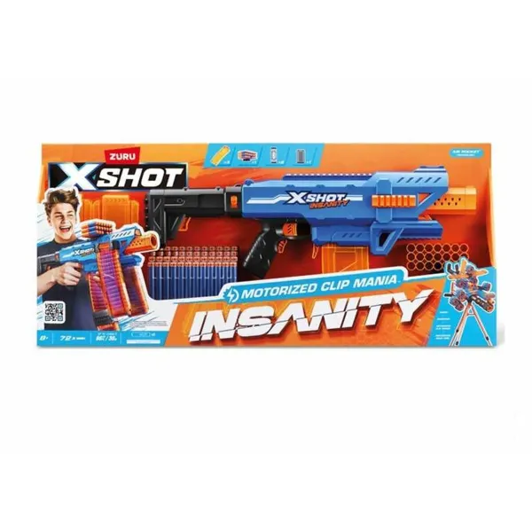 Пистолет с дротиками X-Shot Insanity clip