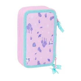 Тройной пенал Frozen Cool days Фиолетовый Небесный синий 12,5 x 19,5 x 5,5 cm 36 Предметы
