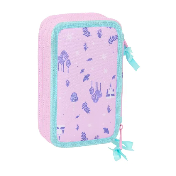 Kolmoiskynäkotelo Frozen Cool days Violetti Taivaansininen 12,5 x 19,5 x 5,5 cm 36 Kappaletta