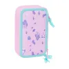 Тройной пенал Frozen Cool days Фиолетовый Небесный синий 12,5 x 19,5 x 5,5 cm 36 Предметы