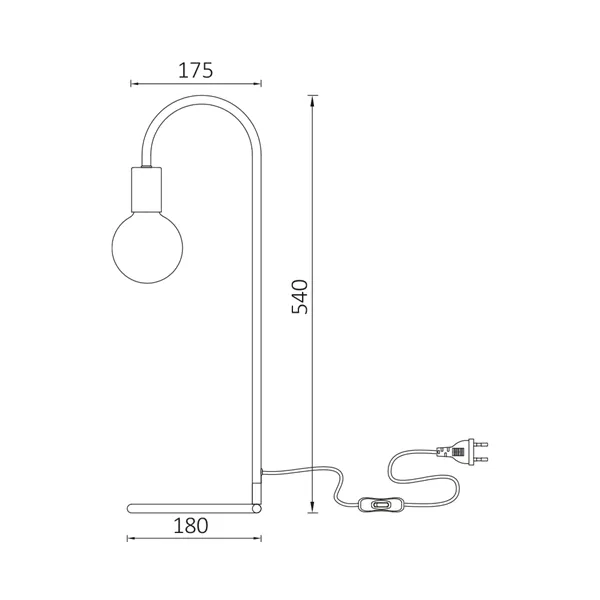 BRY-G003T-1H-1xE27-BLC-TABLE LAMP