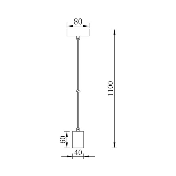 BRY-G006R-1H-1xE27-BLC-PENDANT LIGHT