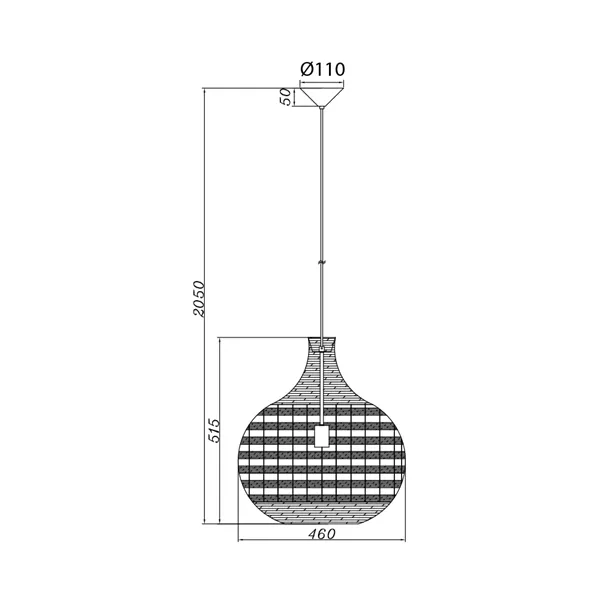 BRY-D003R-1H-1xE27-RTN-PENDANT LIGHT