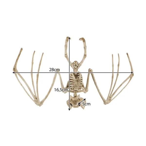 Šikšnosparnio skeletas - dekoracija 30cm Malatec 22005