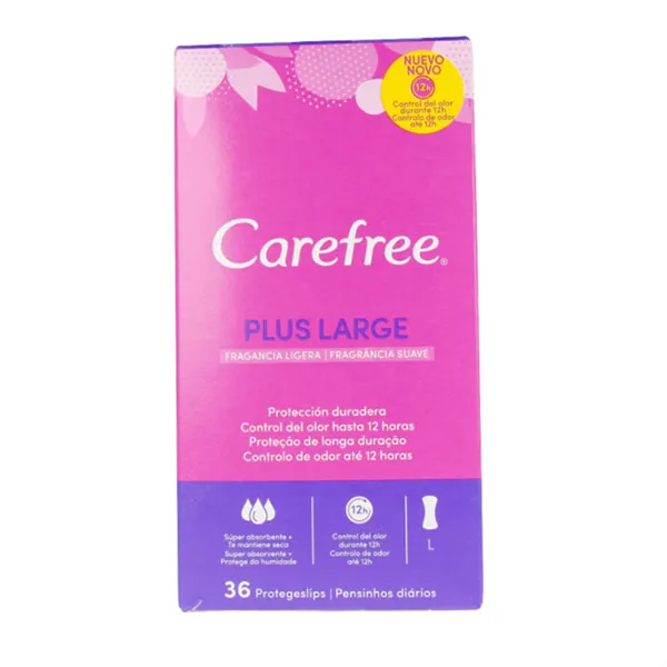 Carefree Plus Large Pantyliners 36 Units