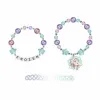 Necklace and Bracelets set Frozen Blue