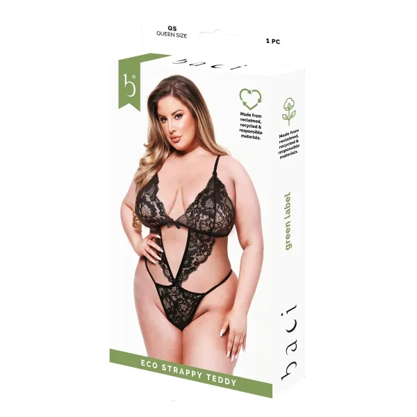 Bodijs Baci Lingerie Melns Queen Queen size