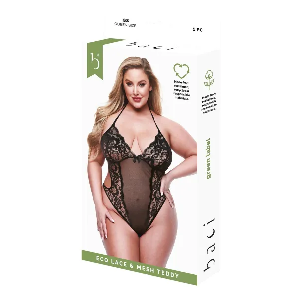 Leotard Baci Lingerie Black Queen Queen size