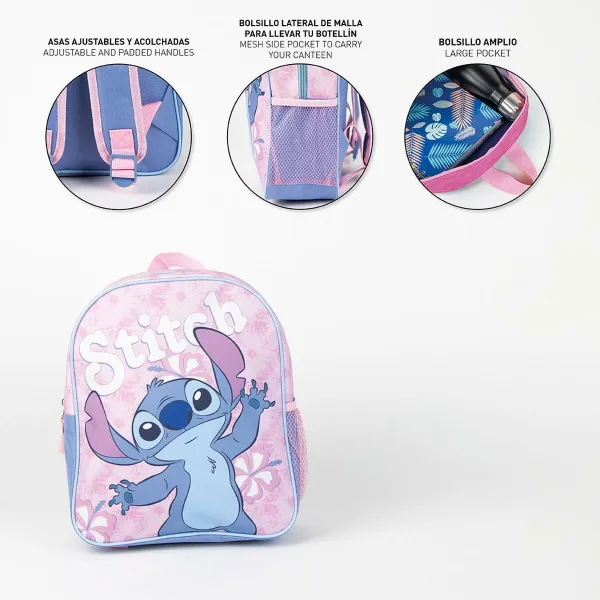 School Bag Stitch Pink 25,0 x 20,0 x 30,0 cm