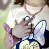 Kaklarotu un Rokassprādžu komplekts Minnie Mouse Rozā 2 Daudzums