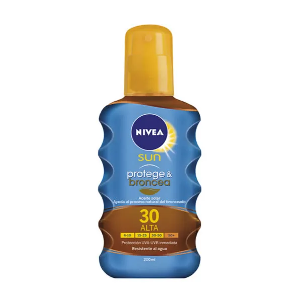 Nivea Sun Protect And Bronze Tan Activating Protecting Oil Spf30 200ml 