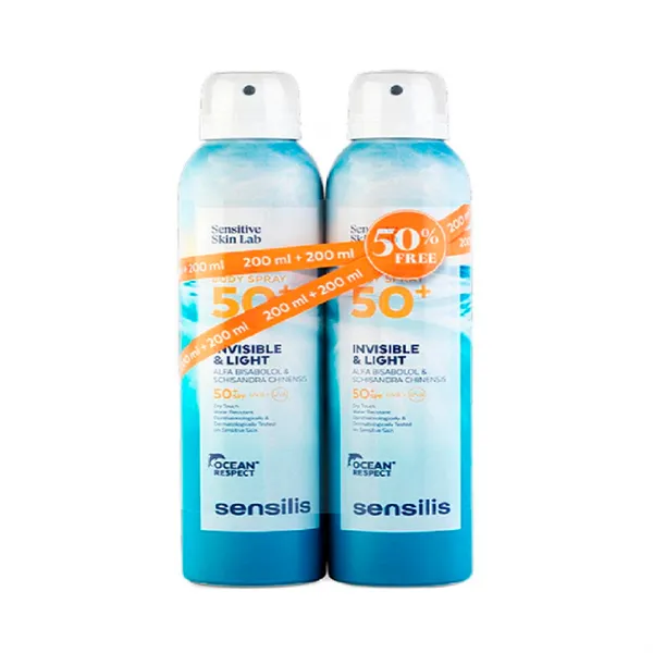 Sensilis Body Spray Invisible & Light Spf50+ 2x200ml