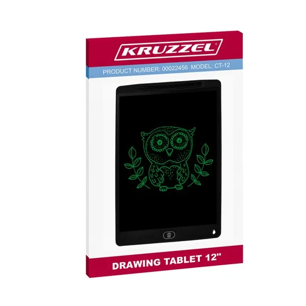 KRUZZEL 22456 12" black drawing tablet
