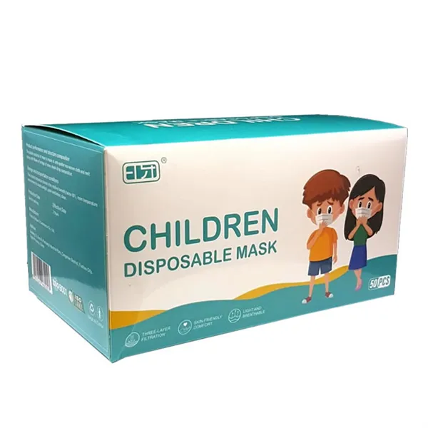 Disposable Blue Kids Face Masks 50 units  