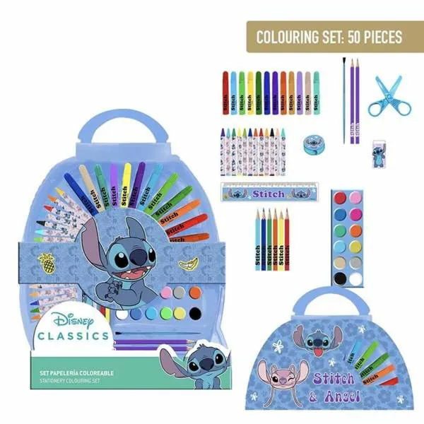 Toimistotarvikesetti Stitch Sininen Salkku