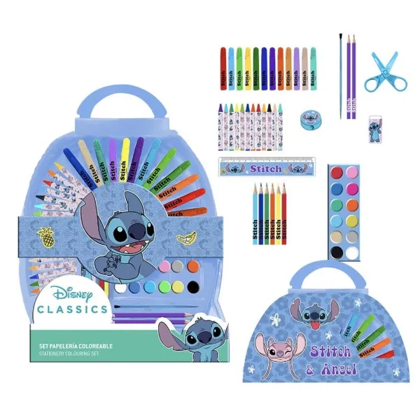 Канцелярский Набор Stitch Синий Чемодан