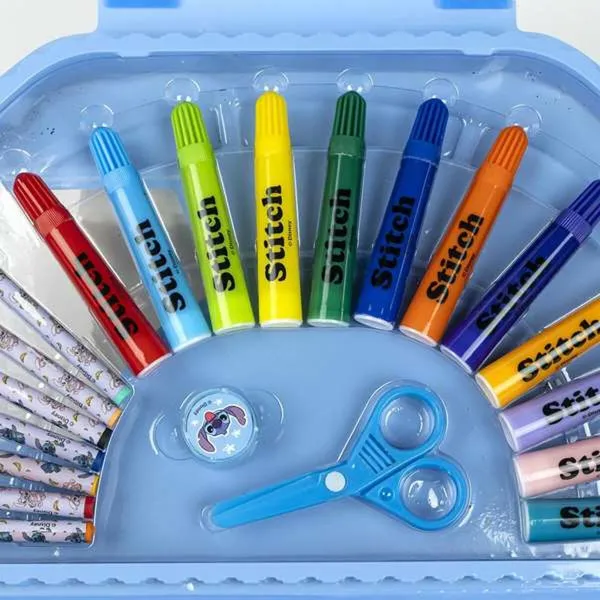 Toimistotarvikesetti Stitch Sininen Salkku