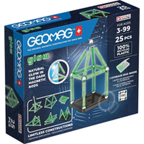 Playset Geomag Glow Recycled 25 Dalys