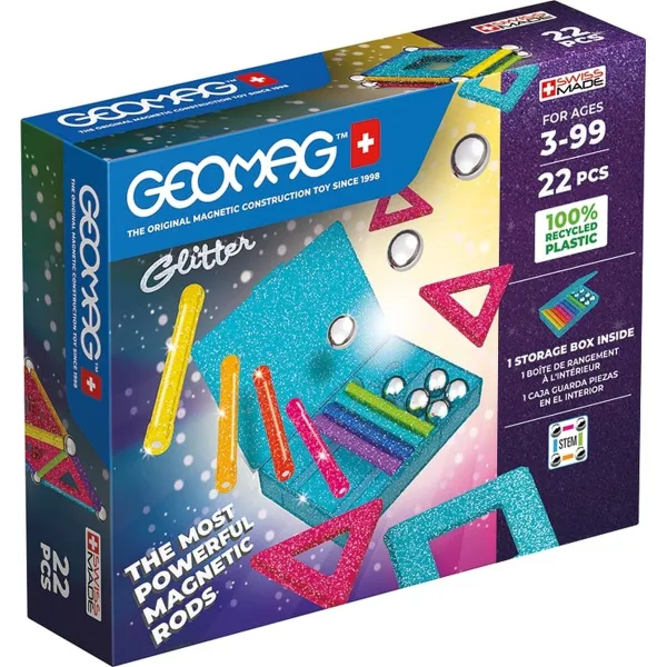 Playset Geomag Glitter (22 Daudzums)