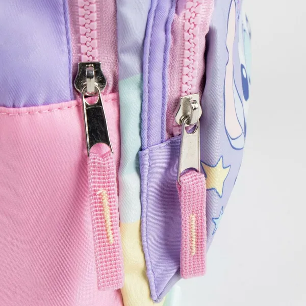 Skolas soma Stitch Ceriņš 19,0 x 23,0 x 8,0 cm